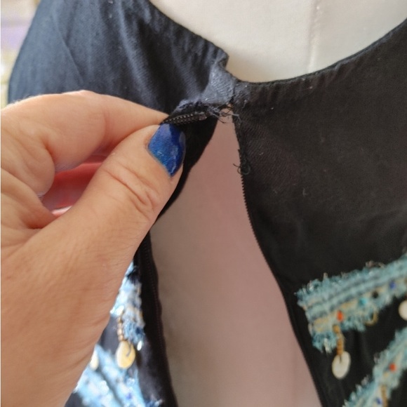 Free People Embellished Beaded V Neck Tank Top - Picture 6 of 6